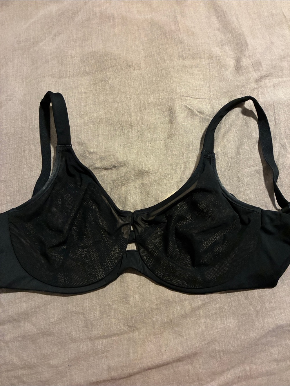 SPANX Black Sheer Underwire Bra